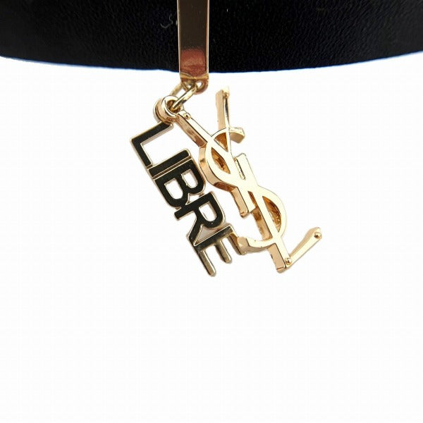 Yves Saint Laurent Leather LIBRE YSL Logo Choker in Great Condition