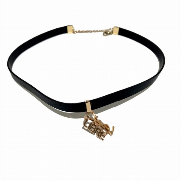 Yves Saint Laurent Leather LIBRE YSL Logo Choker in Great Condition