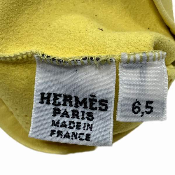 Hermes Leather Logo Chaine d'Ancre Gloves in Good Condition