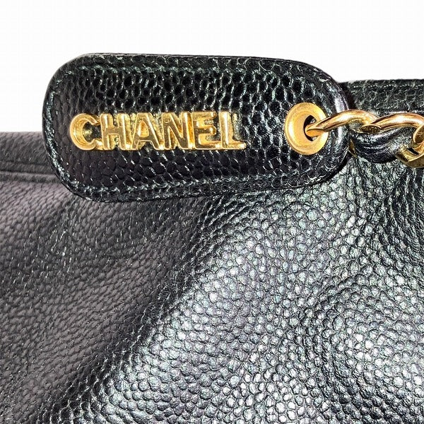 Chanel Caviar Coco Mark Tote Shoulder Bag