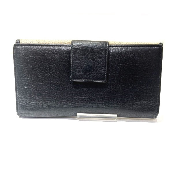 Bvlgari Leather PVC Canvas Wallet in Good Condition