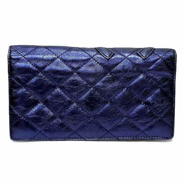 Chanel Cambon Line Leather Bifold Wallet A26717 in Good Condition