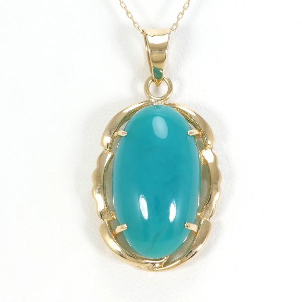 K10 Yellow Gold Chalcedony Necklace