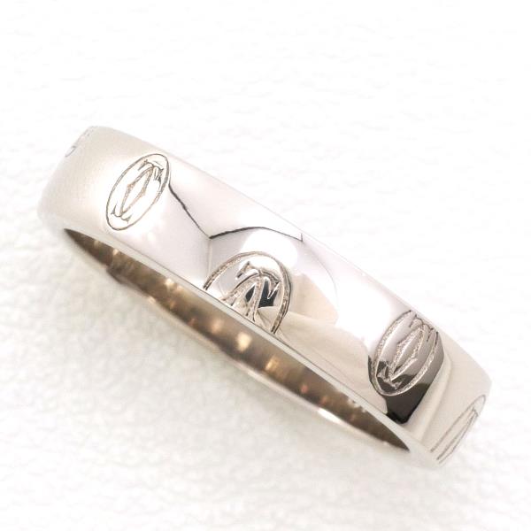 Cartier K18 White Gold Happy Birthday Ring in Excellent Condition