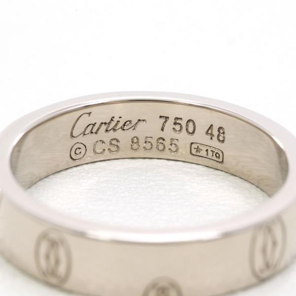 Cartier K18 White Gold Happy Birthday Ring in Excellent Condition