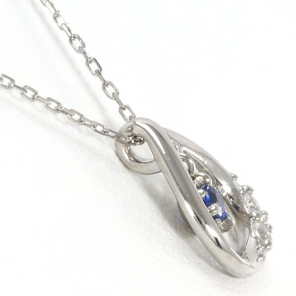 4℃ K10WG Sapphire Necklace