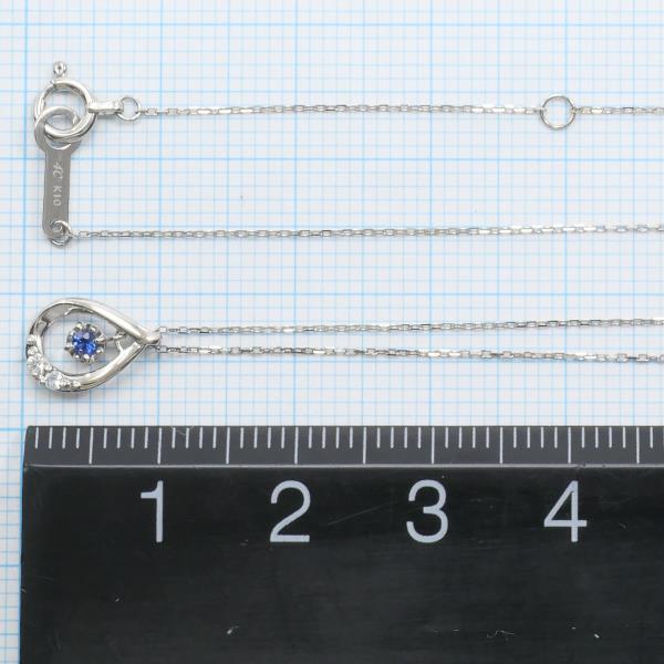 4℃ K10WG Sapphire Necklace