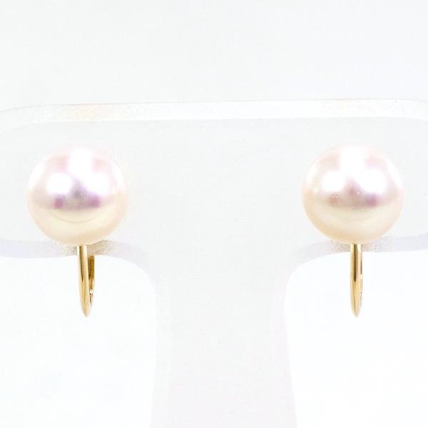 K14 Yellow Gold Pearl Earrings in Excellent Condition