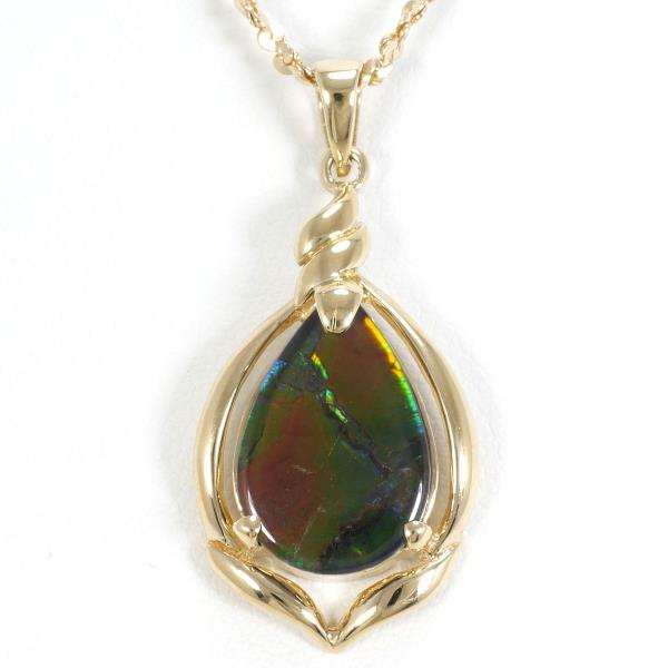 14K Yellow Gold Necklace Ammolite 6.0g 42cm in Excellent Condition