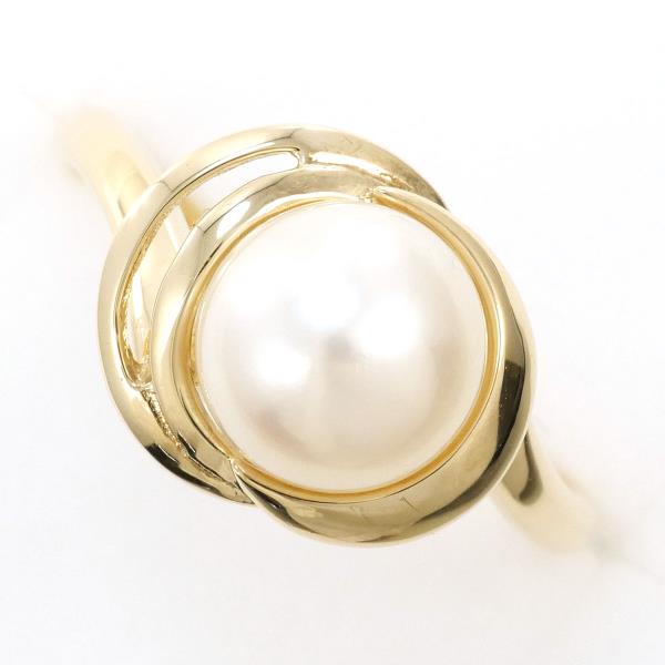 K14 Yellow Gold Pearl Ring 10.5