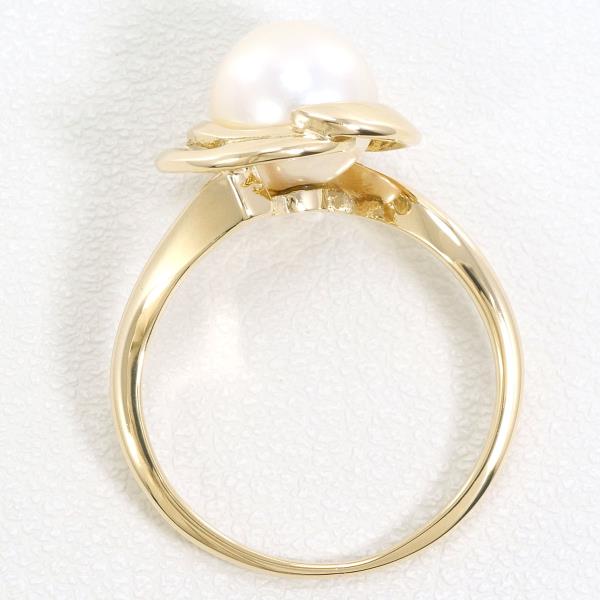 K14 Yellow Gold Pearl Ring 10.5