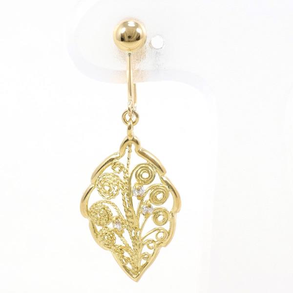 K18 Yellow Gold Diamond Earring