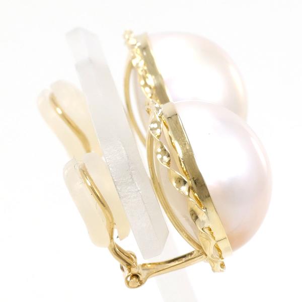 K18 Yellow Gold Mabe Pearl Earrings