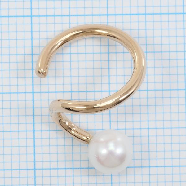 K18 Pink Gold Pearl Ear Cuff in Excellent Condition