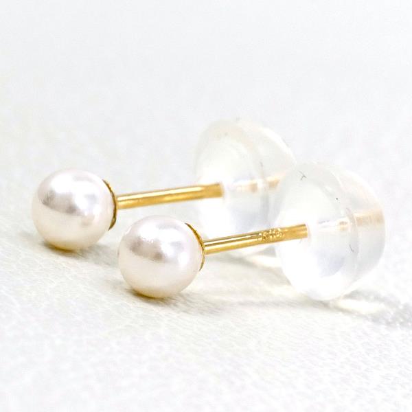 K18 Yellow Gold Pearl Earrings in Excellent Condition