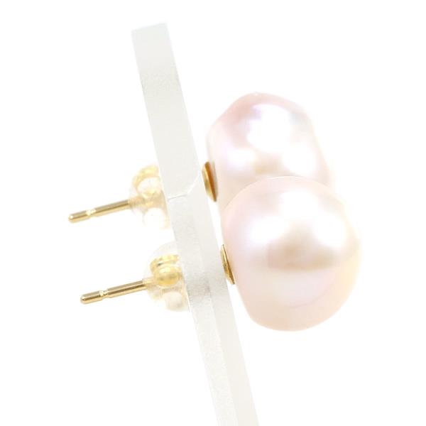 K18 Yellow Gold Pearl Earrings in Pristine Condition