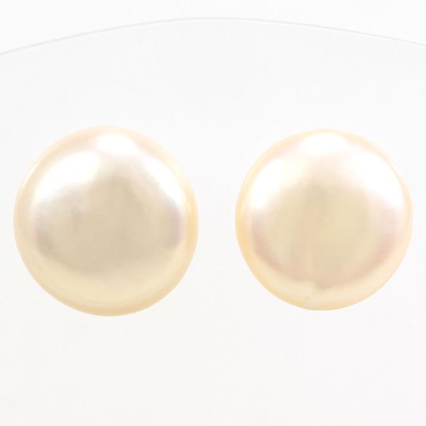 K18 Yellow Gold Pearl Earrings in Excellent Condition