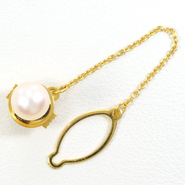 K18 Yellow Gold Pearl Pin Brooch