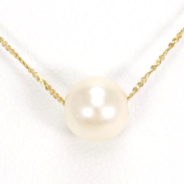 K18 Yellow Gold Pearl Necklace in Pristine Condition