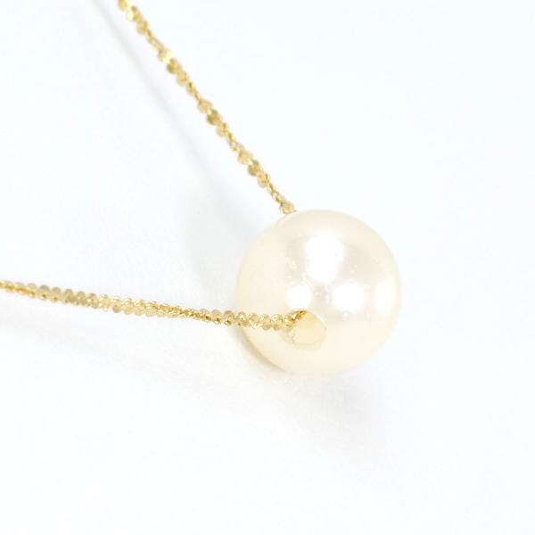 K18 Yellow Gold Pearl Necklace in Pristine Condition