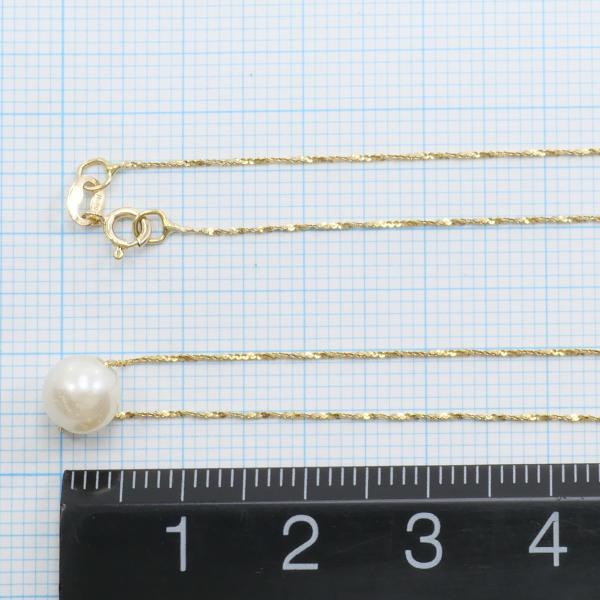 K18 Yellow Gold Pearl Necklace in Pristine Condition