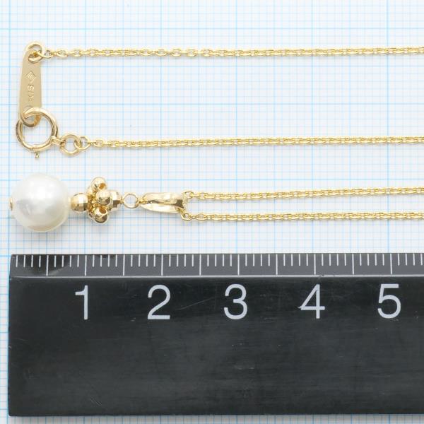 K18 Yellow Gold Pearl Necklace in Pristine Condition