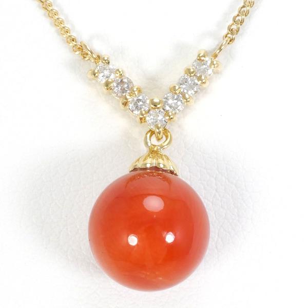 K18 Yellow Gold Coral Necklace