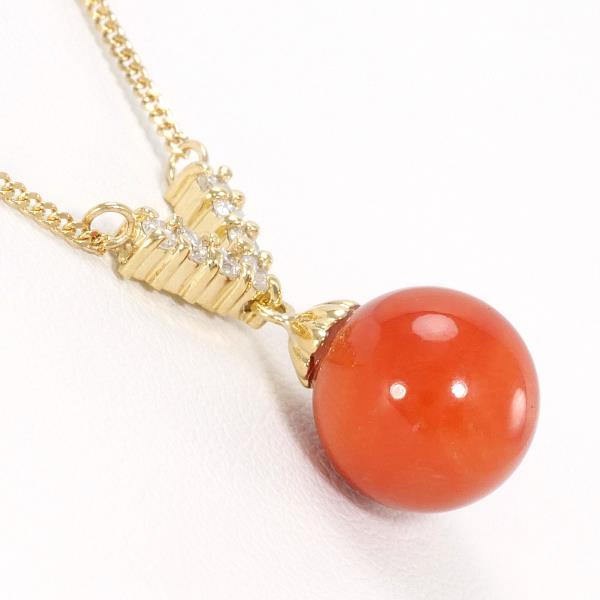 K18 Yellow Gold Coral Necklace