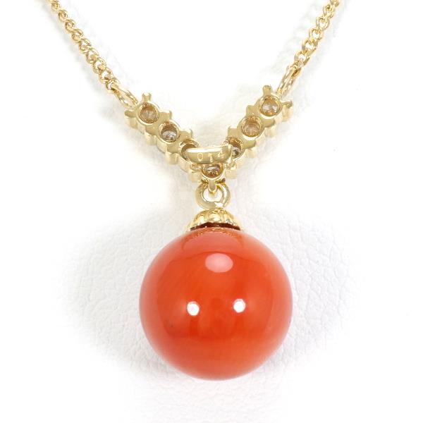 K18 Yellow Gold Coral Necklace