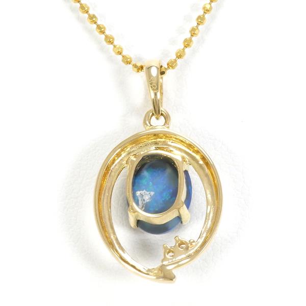 18K Yellow Gold Opal Necklace