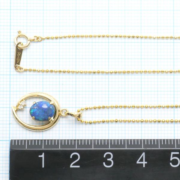 18K Yellow Gold Opal Necklace in Excellent Condition