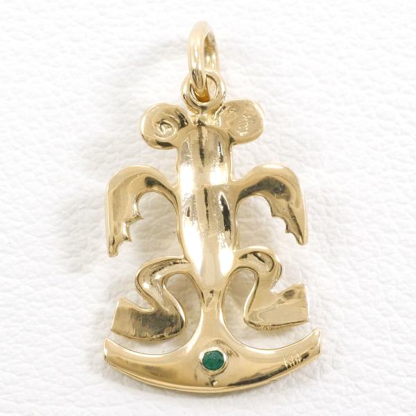 K14 Yellow Gold Emerald Pendant Top