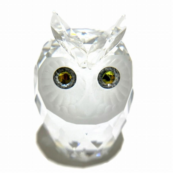 Swarovski Glass Owl Mouse Puffer Figurine Set in Great Condition