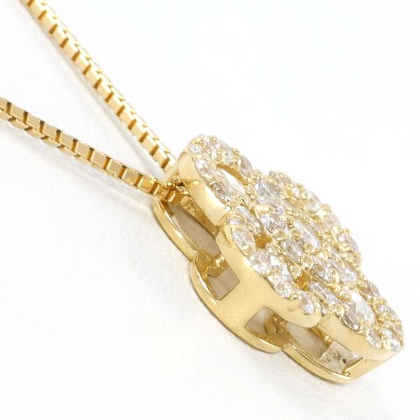 K18 Yellow Gold Diamond Necklace in Excellent Condition