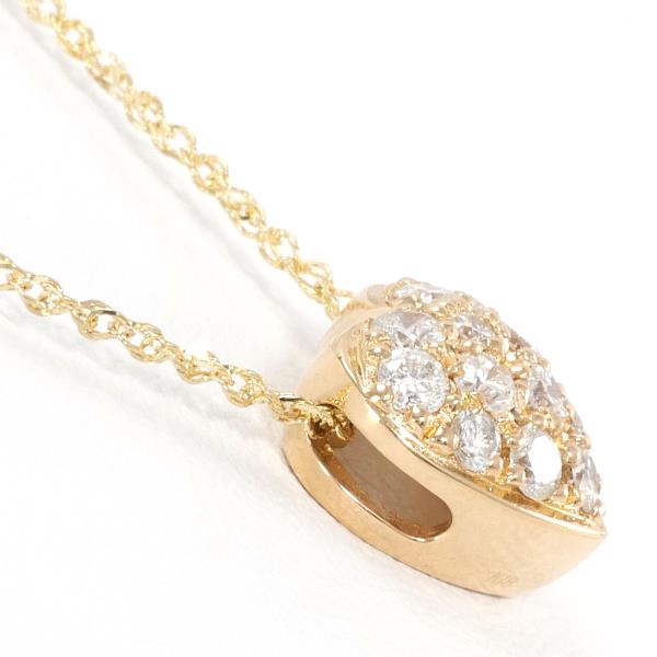 K18 Yellow Gold Diamond Necklace 0.30ct in Excellent Condition