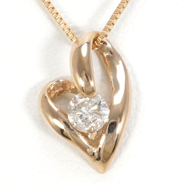 K18 Pink Gold Diamond Necklace 0.10ct