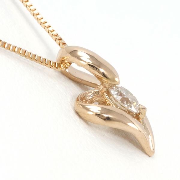 K18 Pink Gold Diamond Necklace 0.10ct