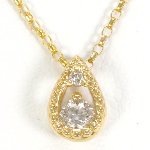 K18 Yellow Gold Diamond Necklace in Excellent Condition