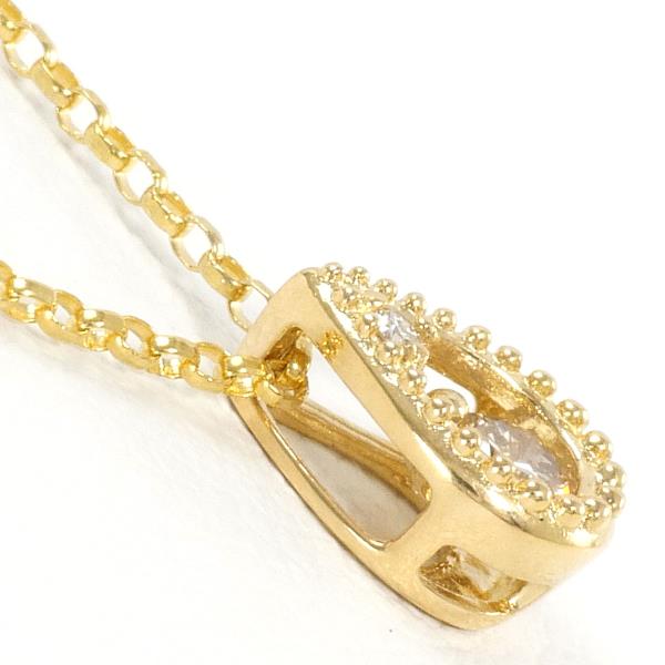 K18 Yellow Gold Diamond Necklace in Excellent Condition