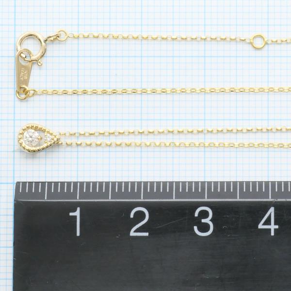 K18 Yellow Gold Diamond Necklace in Excellent Condition