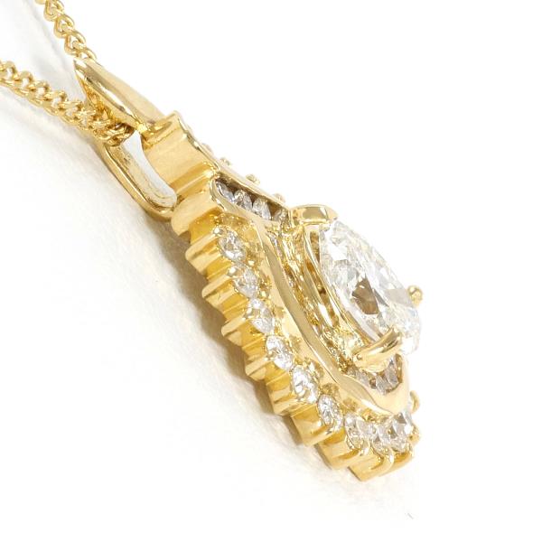 K18 Yellow Gold Diamond Necklace 1.07 SI2 in Excellent Condition