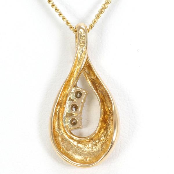 K18 Yellow Gold Diamond Necklace in Excellent Condition