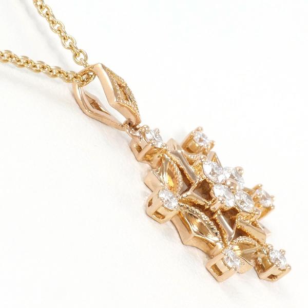 K18 Pink Gold Diamond Necklace 0.25ct in Excellent Condition