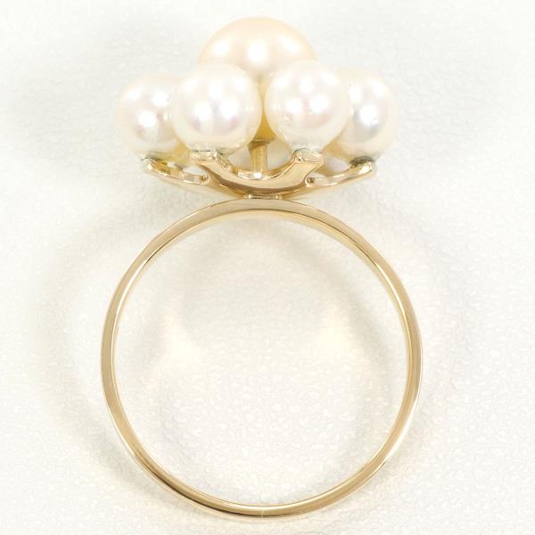 K18 Yellow Gold Pearl Ring 13.5 in Excellent Condition