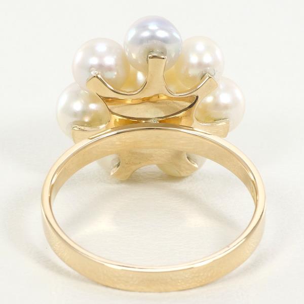 K18 Yellow Gold Pearl Ring 13.5 in Excellent Condition