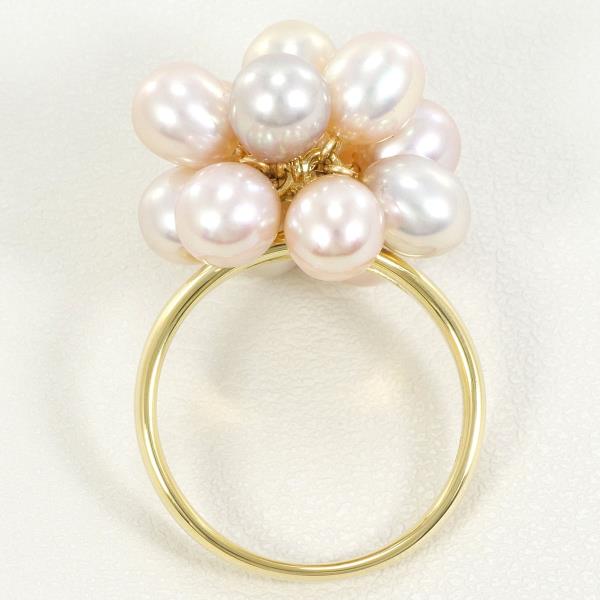 K18 Yellow Gold Pearl Ring 13 in Excellent Condition