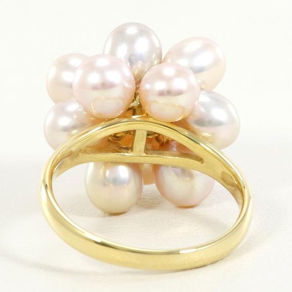 K18 Yellow Gold Pearl Ring 13 in Excellent Condition