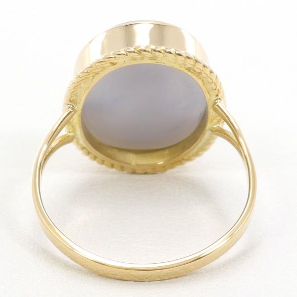 K18 Yellow Gold Ring 10.5 Stone Cameo