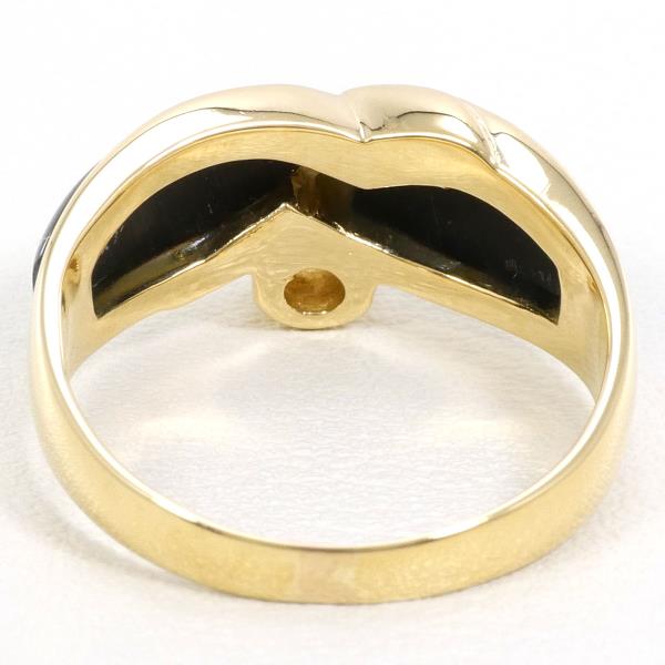 K18 Yellow Gold Onyx Ring 11.5 in Excellent Condition