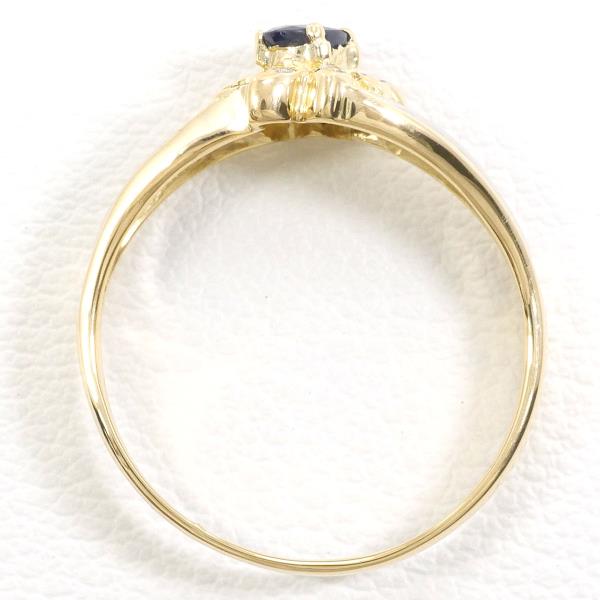 PT900 Platinum K18 Yellow Gold Sapphire Ring in Excellent Condition